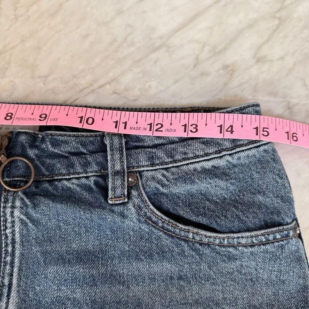 Free People We the Free Zip it Up denim Mini Skirt size 28